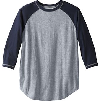 Liberty Blues By Kingsize Men's Big & Tall Crewneck Raglan Tee