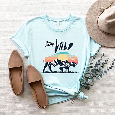Stay Wild Buffalo Short Sleeve Graphic Tee