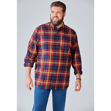 KingSize Men's Big & Tall Liberty Blues by KingSize Flannel Shirt