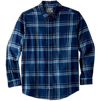 KingSize Men's Big & Tall Liberty Blues by KingSize Flannel Shirt
