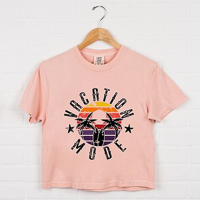 Simply Sage Market Vacation Mode Circle Boxy Crop Top