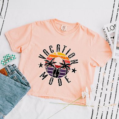 Simply Sage Market Vacation Mode Circle Boxy Crop Top