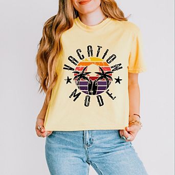 Simply Sage Market Vacation Mode Circle Boxy Crop Top