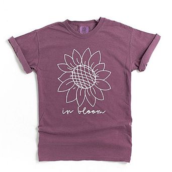 In Bloom Sunflower Garment Dyed Tees