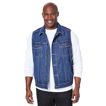 Liberty Blues By Kingsize Men's Big & Tall Denim Vest
