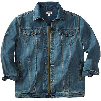 Mens big and tall denim jacket hotsell