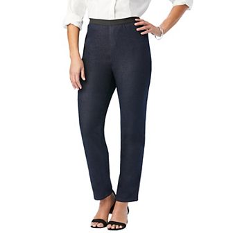 Jessica London Women's Plus Size Tall Stretch Denim Straight-leg Jegging