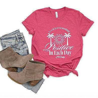 S.W.Smiley Look For Something Positive - Women's Short Sleeve Graphic T-Shirt