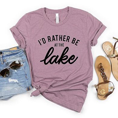 I'd Rather Be At The Lake Short Sleeve Graphic Tee