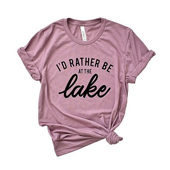 I'd Rather Be At The Lake Short Sleeve Graphic Tee