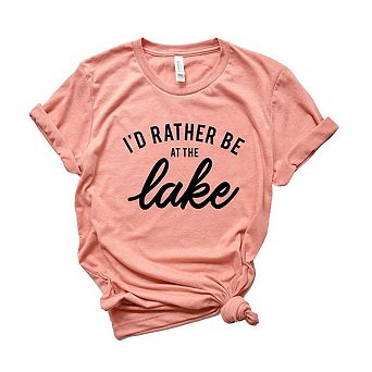I'd Rather Be At The Lake Short Sleeve Graphic Tee