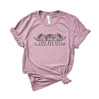 Leave Her Wild Floral Short Sleeve Graphic Tee