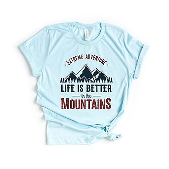 Simply Sage Market Life Is Better In The Mountains Colorful Short Sleeve Tee