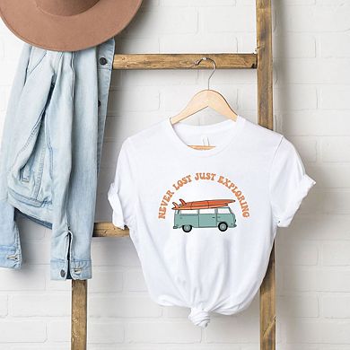 Never Lost Peach Short Sleeve Graphic Tee