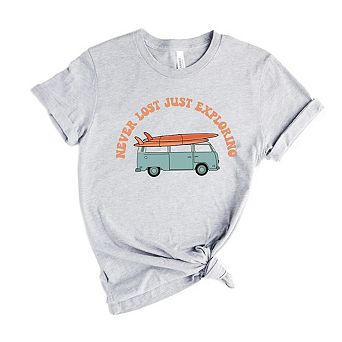 Never Lost Peach Short Sleeve Graphic Tee