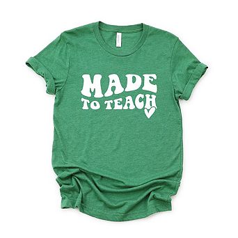 Made To Teach Wavy Heart Short Sleeve Graphic Tee