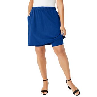 Jessica London Women's Plus Size Everyday Stretch Cotton Skort