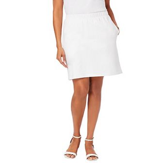 Jessica London Women's Plus Size Everyday Stretch Cotton Skort