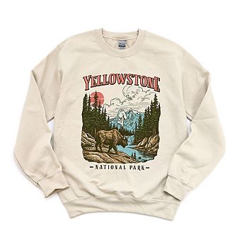 Simply Sage Market Yellowstone National Park Buffalo Sweatshirt