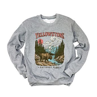 Simply Sage Market Yellowstone National Park Buffalo Sweatshirt