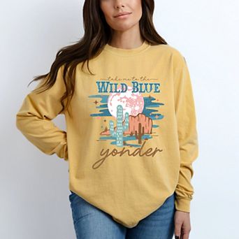 Simply Sage Market Wild Blue Yonder Garment Dyed Long Sleeve