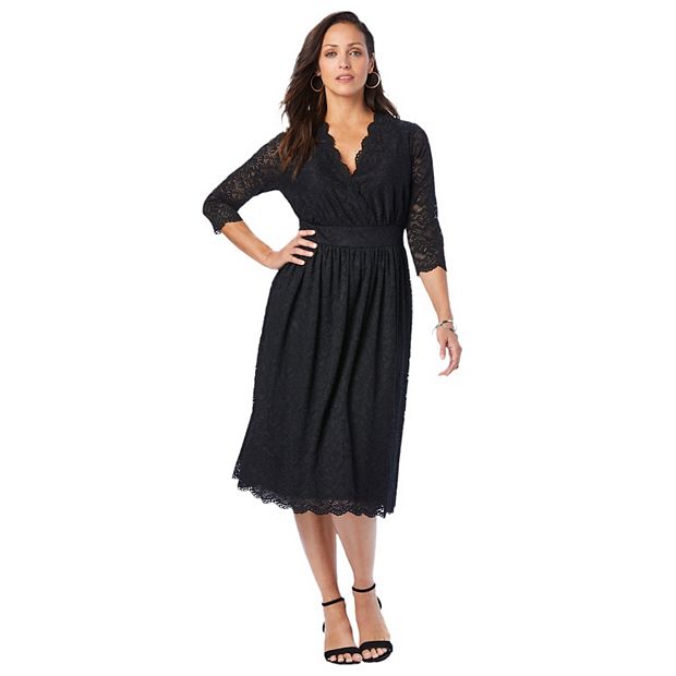Jessica London Women s Plus Size Stretch Lace A line Dress