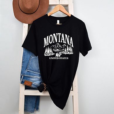 Montana Forest Scene Short Sleeve Graphic Tee