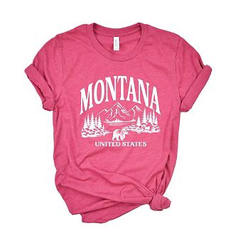 Montana Forest Scene Short Sleeve Graphic Tee