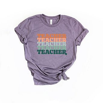Stacked Teacher Short Sleeve Graphic Tee