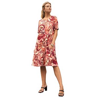 Jessica London Women's Plus Size Stretch Knit A-Line Dress