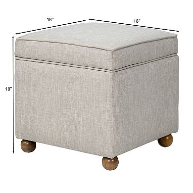 Madison Park Jenna Storage Ottoman With Tray