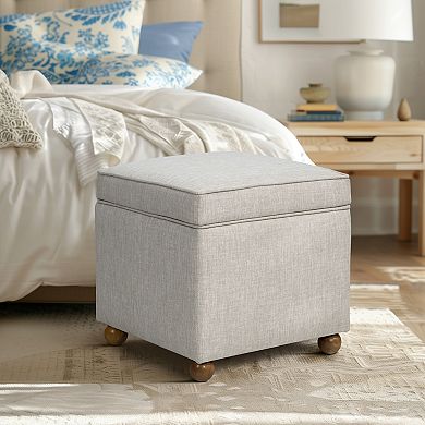 Madison Park Jenna Storage Ottoman With Tray