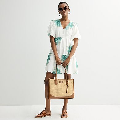 Women's Nine West Bubble Sleeve Babydoll Dress
