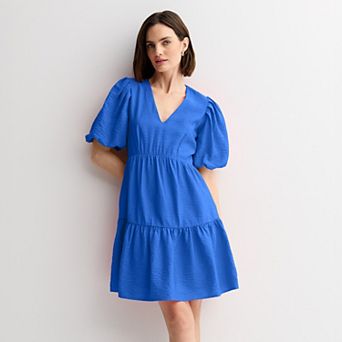 Women's Nine West Bubble Sleeve Babydoll Dress
