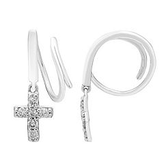 Kohls cross earrings deals
