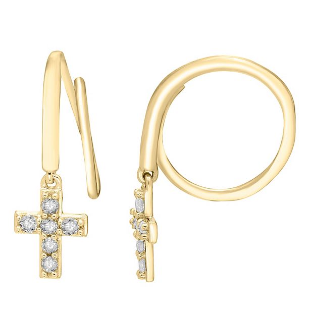 Boston Bay Diamonds 14k Gold Over Silver 1/8 Carat T.W.