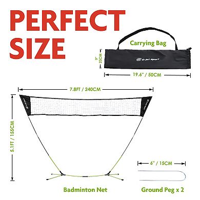 E-Jet Portable Badminton Net Outdoor Game (Net only)