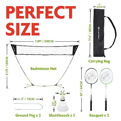 E-Jet Badminton Net Outdoor Portable Game Set