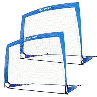 E-Jet Portable 4' Fiberglass Soccer Goals, Set of 2