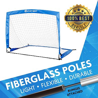 E-Jet Portable 4' Fiberglass Soccer Goals, Set of 2