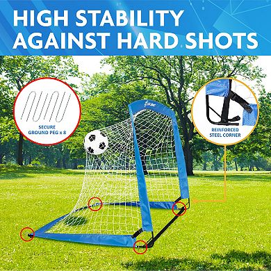 E-Jet Portable 4' Fiberglass Soccer Goals, Set of 2