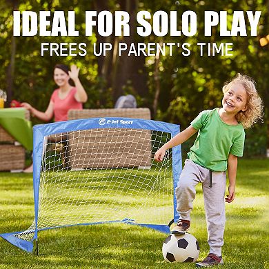 E-Jet Portable 4' Fiberglass Soccer Goals, Set of 2