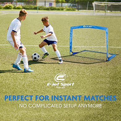 E-Jet Portable 4' Fiberglass Soccer Goals, Set of 2