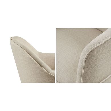 Madison Park Salma Skirted Dining Arm Chair with Casters