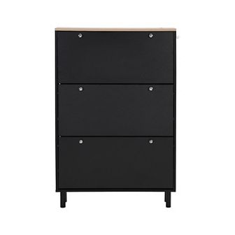 Merax Wood Grain Pattern Top Shoe Cabinet