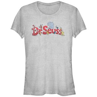 Juniors' Dr. Seuss Retro Characters Fitted Graphic Tee