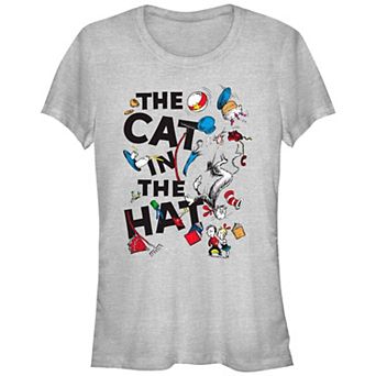 Juniors' Dr. Seuss The Cat In The Hat Icons Fitted Graphic Tee