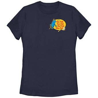 Juniors' Dr. Seuss One Fish Two Fish Red Fish Blue Fish Graphic Tee