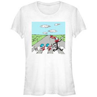 Juniors' Dr. Seuss The Cat In The Hat Crosswalk Fitted Graphic Tee