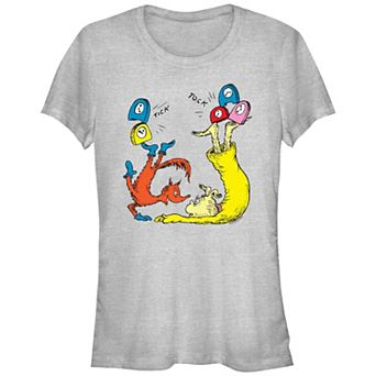 Juniors' Dr. Seuss Tick Tock Fox Guy Fitted Graphic Tee